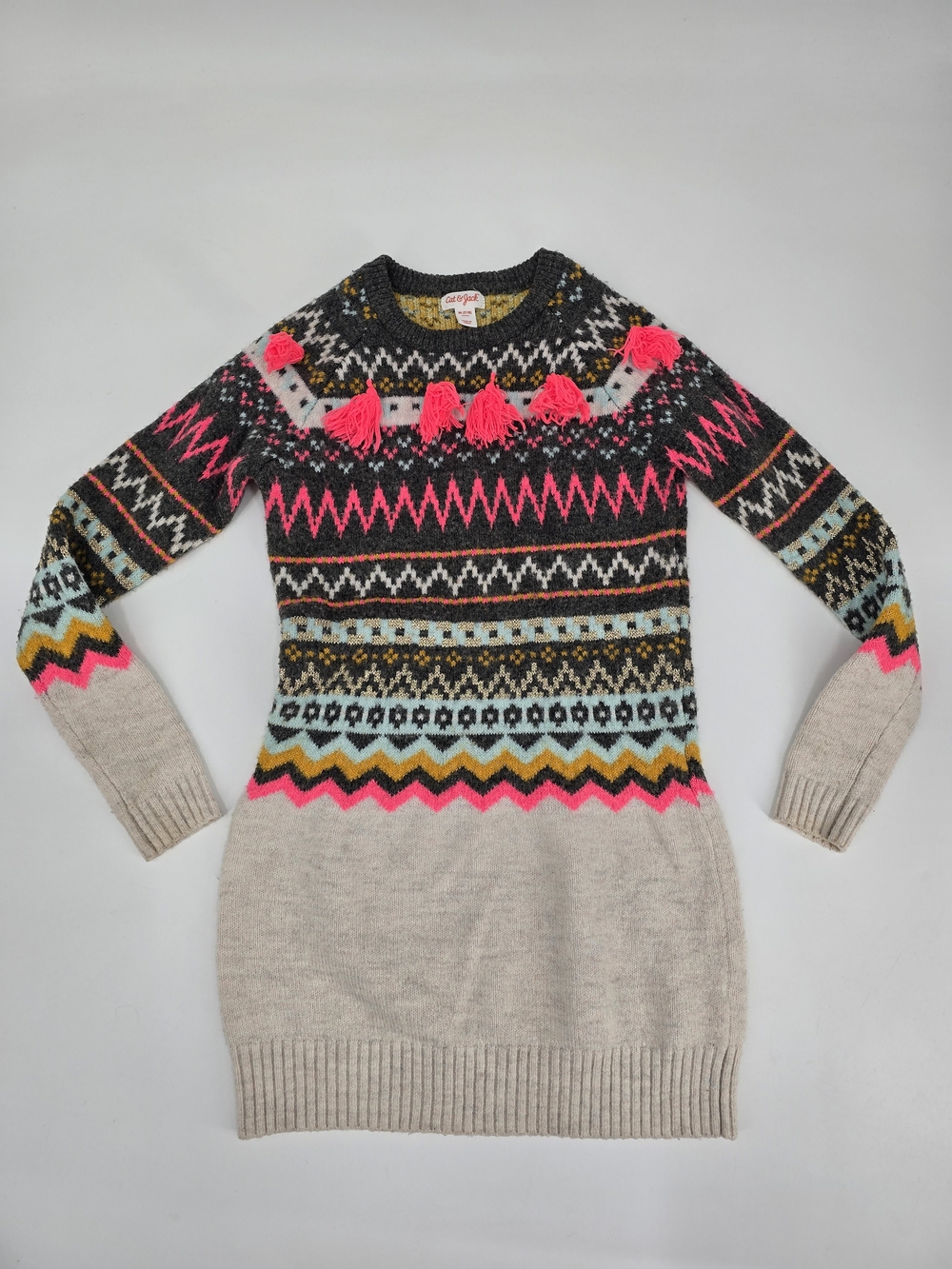 Cat & Jack Beige Sweater Dress Size 7/8